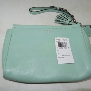 COACH LEGACY Leather Large WRISTLET BAG NWT Mint Green
